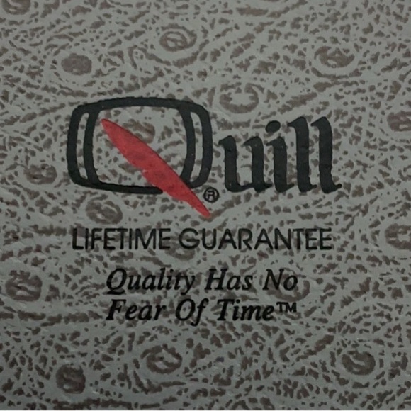 QUILL Vintage Black Ballpoint Pen with Logo Embossed Clip Lifetime Guarantee USA - Picture 7 of 8